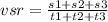 vsr= \frac{s1+s2+s3}{t1+t2+t3}