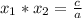 x_1*x_2= \frac{c}{a}