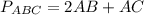 P_{ABC} =2AB+AC