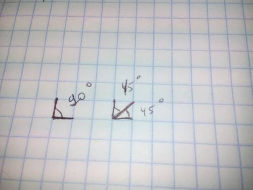 Яне понимаю сделать, написано: используя линии квадратной сетки тетради, постройки углы, равные 45гр