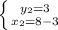 \left \{ {{y_2=3} \atop {x_2=8-3}} \right.