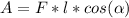 A=F*l*cos( \alpha )