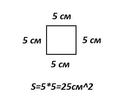 Начерти квадрат, площадь которого равна 25 см в квадрате.