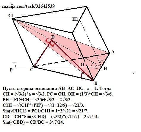 Основания abc и a1b1c1 призмы abca1b1c1— равносторонние треугольники. отрезок, соединяющий центр o о