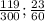 \frac{119}{300} ; \frac{23}{60}