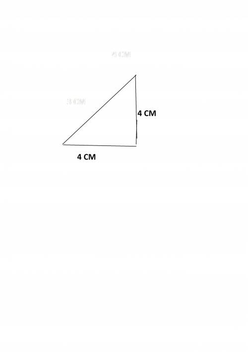 Начерти прямоугольный треугольник у которого две стороны равны