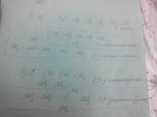 Составить структурные формулы изомеров состава c6h14 и дать им название