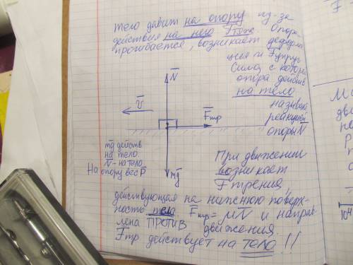Лыжник спускается с горы и далее скользит по горизонтальной лыжне.изобразите силу трения и точку её