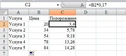 Стоимость услуг в парикмахерской подорожала на 17%. определите сумму подорожания на каждую услугу