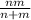 \frac{nm}{ n+m}