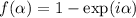 f(\alpha) = 1-\exp(i\alpha)