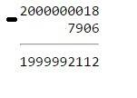 Сколько будет если 9+2000000009-7906=