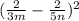 ( \frac{2}{3m} - \frac{2}{5n} )^2