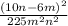 \frac{(10n-6m)^2}{225m^2n^2}