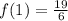 f(1)= \frac{19}{6}