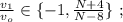 \frac{v_1}{v_o} \in \{ -1 , \frac{N+4}{N-8} \} \ ;