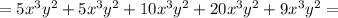 =5x^3y^2+5x^3y^2+10x^3y^2+20x^3y^2+9x^3y^2=