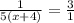 \frac{1}{5(x + 4)} = \frac{3}{1}