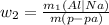 w_{2}= \frac{ m_{1}(Al|Na) }{m(p-pa)}