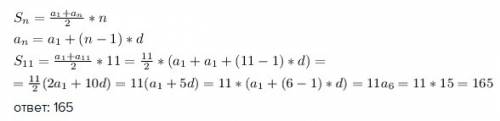 Найдите s11 арифметич. прогрессии (an), если а6=15