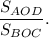 \dfrac{S_{AOD}}{S_{BOC}}.