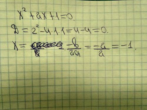 Укажите самое маленькое значение выражения x^2+2x+1