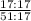 \frac{17 : 17}{51 : 17}