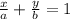 \frac{x}{a}+\frac{y}{b}=1