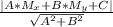 \frac{|A*M_x+B*M_y+C|}{ \sqrt{A^2+B^2} }