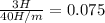 \frac{3 H}{40 H/m} = 0.075