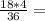 \frac{18*4}{36} =