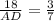 \frac{18}{AD} = \frac{3}{7}