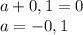 a+0,1=0\\a=-0,1