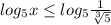 log_5x \leq log_5 \frac{1}{ \sqrt[3]{5} }