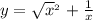 y=\sqrt x^_{_2}}+\frac{1}{x}