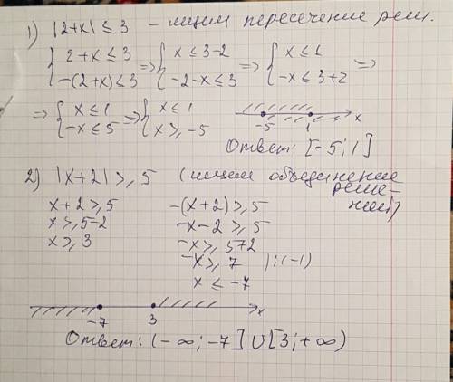 Решите неравенство и изобразите множество его решений на координатной прямой |2+x|< _3 |x+2|>