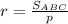 r= \frac{S_{ABC}}{p}