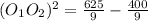 (O_1O_2)^2= \frac{625}{9} - \frac{400}{9}
