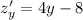 z'_y=4y-8