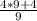 \frac{4 * 9 + 4}{9}