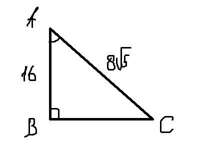 Втреугольнике abc угол равен 90 градусов,ab=16,ac=8 корней из 5.найдите тангенс а.