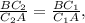 \frac{BC_2}{C_2A}=\frac{BC_1}{C_1A},