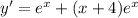 y'=e^x+(x+4)e^x