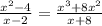 \frac{x^2-4}{x-2} = \frac{x^3+8x^2}{x+8}