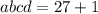 abcd=27+1