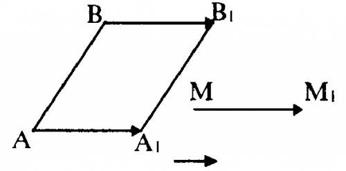 Начертите отрезок мв и вектор . постройте отрезок который получается из отрезка мв параллельным пере