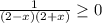 \frac{1}{(2-x)(2+x)} \geq 0