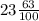 23 \frac{63}{100}