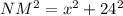 NM^2=x^2+24^2