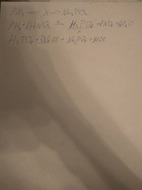 Всхеме превращений: ph₃⇒x⇒na₃po₄ веществом x является: 1 ) p 2) p₂o₃ 3) h₃po₄ 4) p₂o₅ cоставте уравн